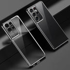SULADA Shockproof Plating Silicone Transparent Protective Case, For Samsung Galaxy S21 Ultra 5G, For Samsung Galaxy S21 5G For Samsung Galaxy S21 Ultra 5G Black