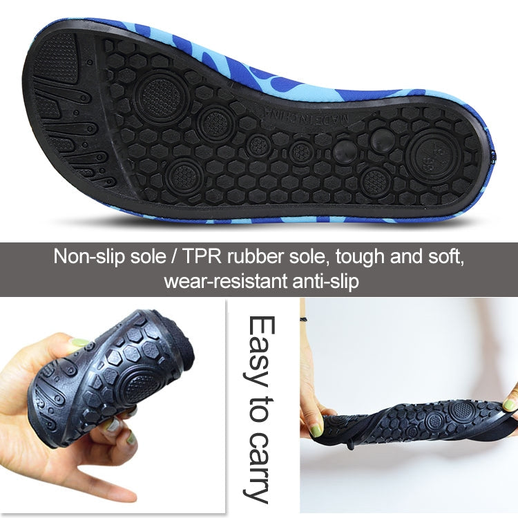 Non-slip Wear-resisting Thick Rubber Sole Diving Shoes and Socks, One Pair, XS, S