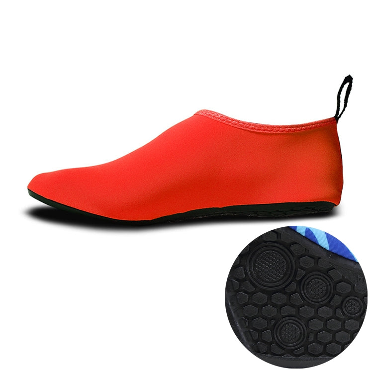 Non-slip Wear-resisting Thick Rubber Sole Diving Shoes and Socks, One Pair, XS, S – Wear-resistant, Non-slip S Red