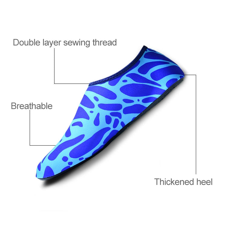 Non-slip Wear-resisting Thick Rubber Sole Diving Shoes and Socks, One Pair, XL, XXL