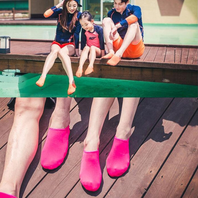 Non-slip Plastic Grain Texture Thick Cloth Sole Solid Color Diving Shoes and Socks, One Pair, M, L, XL, XXL