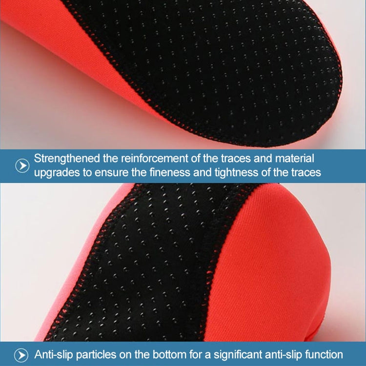 Non-slip Plastic Grain Texture Thick Cloth Sole Solid Color Diving Shoes and Socks, One Pair, XXXL
