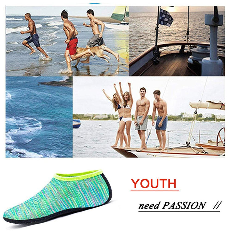Non-slip Plastic Grain Texture Thick Cloth Sole Printing Diving Shoes and Socks, One Pair, M, L, XL, XXL – Non-slip