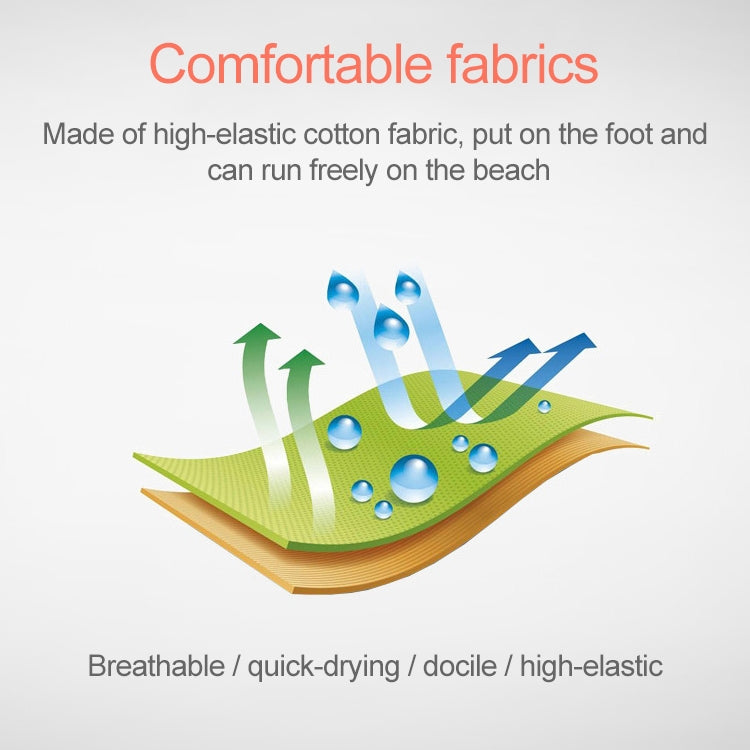 Non-slip Plastic Grain Texture Thick Cloth Sole Printing Diving Shoes and Socks, One Pair, XXXL