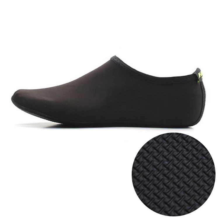 3mm Non-slip Rubber Embossing Texture Sole Solid Color Diving Shoes and Socks, One Pair, XXXS, XXS, XS, S XXXS Black