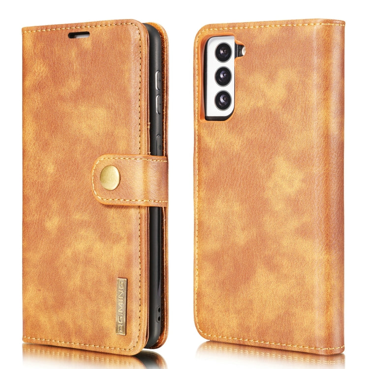 DG.MING Crazy Horse Texture Flip Detachable Magnetic Leather Case with Holder & Card Slots & Wallet, For Samsung Galaxy S21 5G, For Samsung Galaxy S21+ 5G, For Samsung Galaxy S21 Ultra 5G For Samsung Galaxy S21 5G Brown