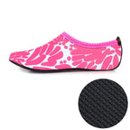 3mm Non-slip Rubber Embossing Texture Sole Figured Diving Shoes and Socks, One Pair, XXXS, XXS, XS, S, M, L XXXS Pink