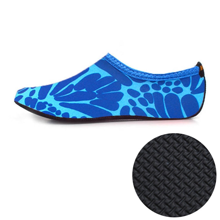 3mm Non-slip Rubber Embossing Texture Sole Figured Diving Shoes and Socks, One Pair, XXXS, XXS, XS, S, M, L – Non-slip XS Blue