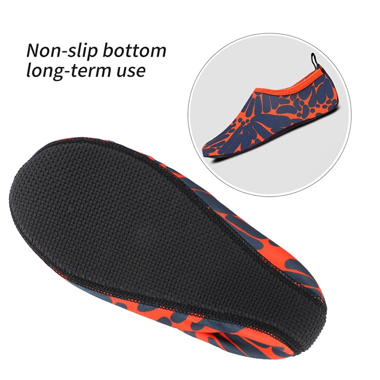3mm Non-slip Rubber Embossing Texture Sole Figured Diving Shoes and Socks, One Pair, XL, XXL, XXXL