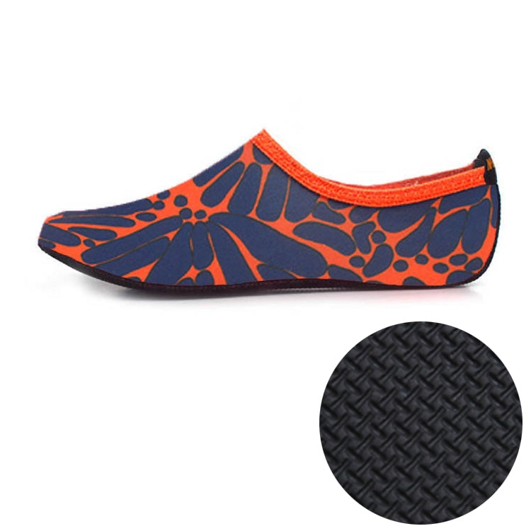 3mm Non-slip Rubber Embossing Texture Sole Figured Diving Shoes and Socks, One Pair, XL, XXL, XXXL – Non-slip XL Orange