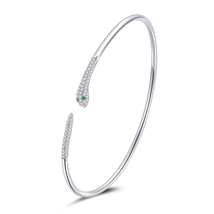 S925 Sterling Silver Snake Open Bracelet Women Jewelry, Snake Snake