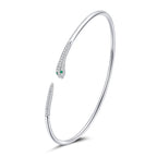 S925 Sterling Silver Snake Open Bracelet Women Jewelry, Snake Snake