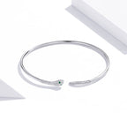 S925 Sterling Silver Snake Open Bracelet Women Jewelry, Snake