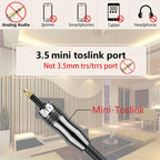 EMK OD1.0mm 3.5mm Digital Sound Toslink to Mini Toslink Digital Optical Audio Cable, 1m, 1.5m, 2m, 3m, 5m – 4K