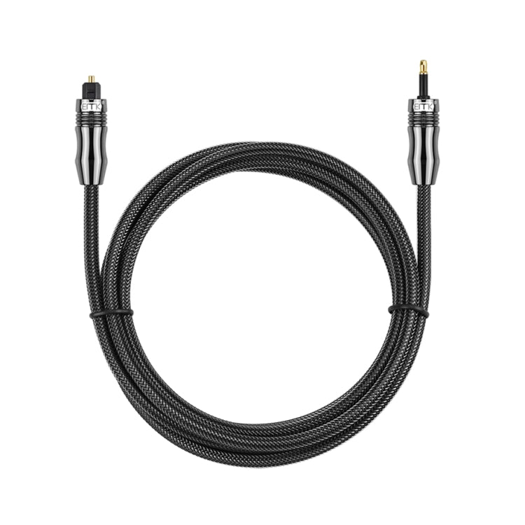 EMK OD1.0mm 3.5mm Digital Sound Toslink to Mini Toslink Digital Optical Audio Cable, 1m, 1.5m, 2m, 3m, 5m – 4K 1.5m