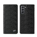 Fierre Shann Crocodile Texture Magnetic Horizontal Flip Genuine Leather Case with Holder & Card Slot, For Samsung Galaxy S21 5G, For Samsung Galaxy S21+ 5G, For Samsung Galaxy S21 Ultra 5G For Samsung Galaxy S21 5G Black