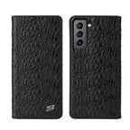 Fierre Shann Crocodile Texture Magnetic Horizontal Flip Genuine Leather Case with Holder & Card Slot, For Samsung Galaxy S21 5G, For Samsung Galaxy S21+ 5G, For Samsung Galaxy S21 Ultra 5G For Samsung Galaxy S21 5G Black
