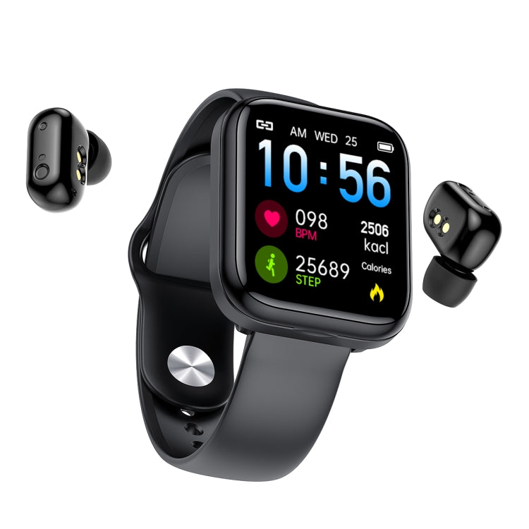 X5 1.54 inch HD Color Screen Bluetooth Earphone Smart Bracelet, Support Sleep Monitoring / Blood Pressure Monitoring / Heart Rate Monitoring Black