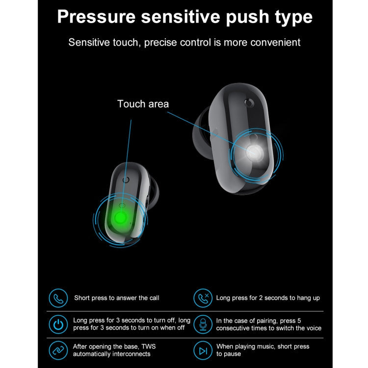X5 1.54 inch HD Color Screen Bluetooth Earphone Smart Bracelet, Support Sleep Monitoring / Blood Pressure Monitoring / Heart Rate Monitoring