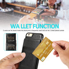 Solid Color PC + TPU Protective Case with Holder & Card Slots, For... (iPhone 6)