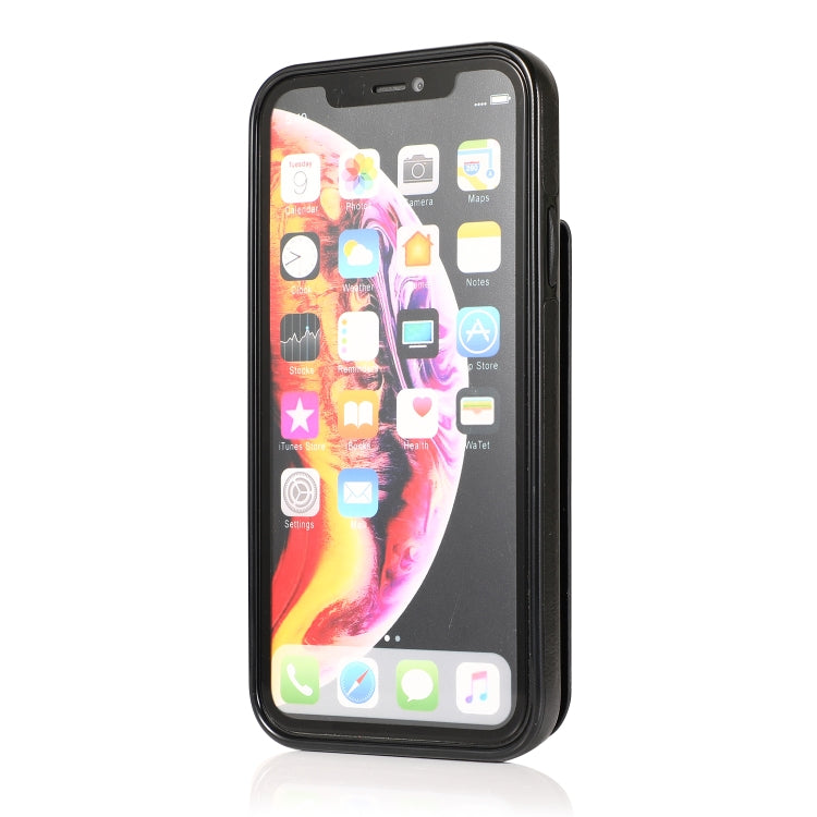 Solid Color PC + TPU Protective Case with Holder & Card Slots, For... (iPhone XR)