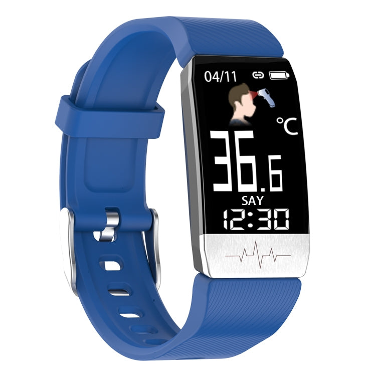 T1S 1.14 inch Screen IP67 Waterproof Smart Bracelet, Support Blood Oxygen Monitoring / Body Temperature Monitoring / Heart Rate Monitoring – Waterproof, TPU Blue