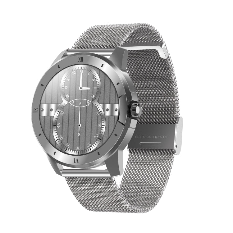 MX12 Smart Watch – 1.3" Screen, IP68 Waterproof, Heart Rate Monitoring Steel Strap Silver