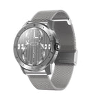 MX12 Smart Watch – 1.3" Screen, IP68 Waterproof, Heart Rate Monitoring Steel Strap Silver