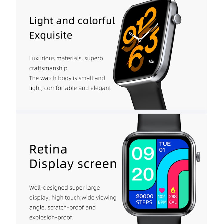 Z15 Smart Watch – 1.69" Screen, IP67 Waterproof, Blood Pressure Monitoring