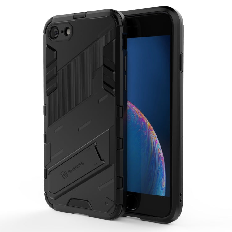 Punk Armor 2 in 1 PC + TPU Shockproof Case with Invisible Holder, For iPhone 7 & 8, For iPhone 7 Plus & 8 Plus For iPhone 7 & 8 Black