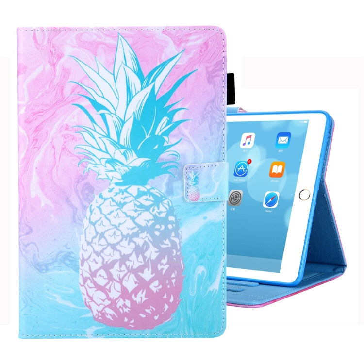 Case – 10.2" Screen, Leather (iPad 10) #5 Blue Pink Pineapple
