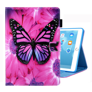 Red Flower Pink Butterfly