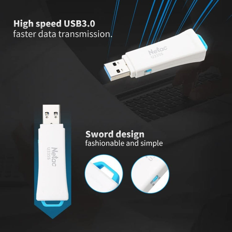 Netac U335S USB 3.0 High Speed Antivirus Write Protection USB Flash Drives U Disk, 128GB – Data Transmission