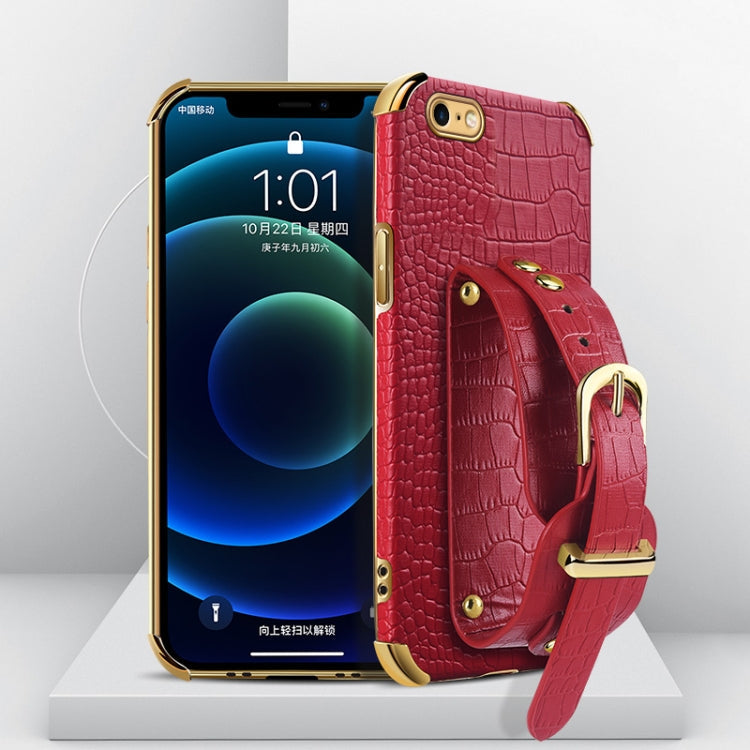 Watch Band – Leather (iPhone 6) For iPhone SE 2022 SE 2020 8 7 Red