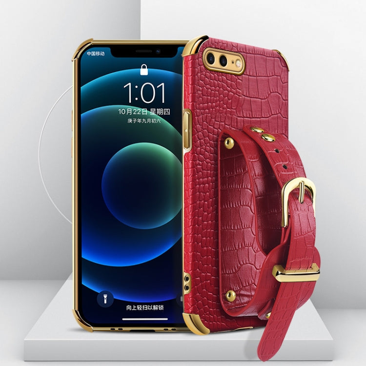 Watch Band – Leather (iPhone 6) For iPhone 8 Plus 7 Plus Red
