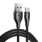 2.1A Lesu Pro Series Charging Data Cable, Length: 1m, Type-C, 8 Pin – Durable Build, Easy to Use Type-C Black