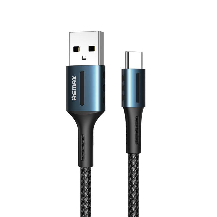 2.4A Barrett Series Charging Data Cable, Length: 1m, Type-C – Aluminum Alloy Type-C Black