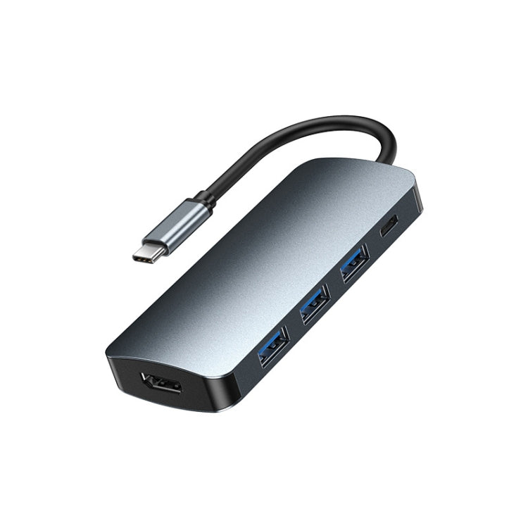 RU-U5 5 In1 Multi-function Type-C / USB-C HUB Docking?Station, 5 In1 – Aluminum Alloy 5 In1