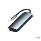 RU-U5 5 In1 Multi-function Type-C / USB-C HUB Docking?Station, 5 In1 – Aluminum Alloy