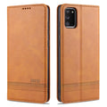 AZNS Magnetic Calf Texture Horizontal Flip Leather Case with Card Slots & Holder & Wallet – Magnetic, Card Slot, Flip, For Samsung Galaxy A02s, For Samsung Galaxy A52 5G / 4G, For Samsung Galaxy A72 5G / 4G For Samsung Galaxy A02s Light Brown