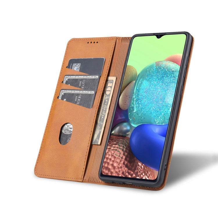 AZNS Magnetic Calf Texture Horizontal Flip Leather Case with Card Slots & Holder & Wallet – Magnetic, Card Slot, Flip, For Samsung Galaxy A02s, For Samsung Galaxy A52 5G / 4G, For Samsung Galaxy A72 5G / 4G