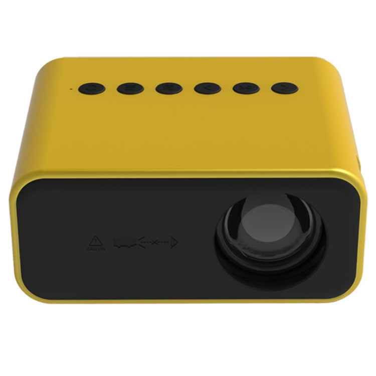 T500 1920x1080P 80 Lumens Portable Home Theater LED HD Digital Projector, Without Remote Control & Adaptor, With Remote Control & Adaptor – TPU Without Remote Control & Adaptor Yellow