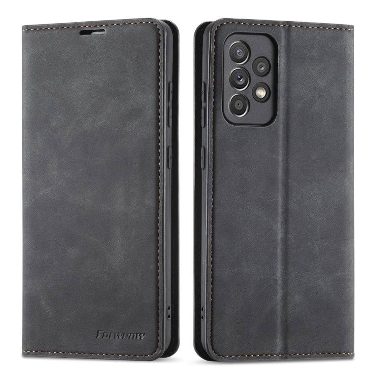Forwenw Dream Series Oil Edge Strong Magnetism Horizontal Flip Leather Case with Holder & Card Slots & Wallet & Photo Frame, For Samsung Galaxy A52 5G / 4G, For Samsung Galaxy A72 5G / 4G For Samsung Galaxy A52 5G 4G Black