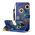 Oil Embossed Coloured Drawing Pattern Horizontal Flip PU Leather Case with Holder & Card Slots & Wallet, For Samsung Galaxy A42 5G, For Samsung Galaxy A52 5G / 4G For Samsung Galaxy A42 5G Blue Owl