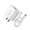 WK WP-U57 Max 18W Maxspeed QC3.0 Fast Charger + USB to 8 Pin Data Cable, US Plug, EU Plug US Plug