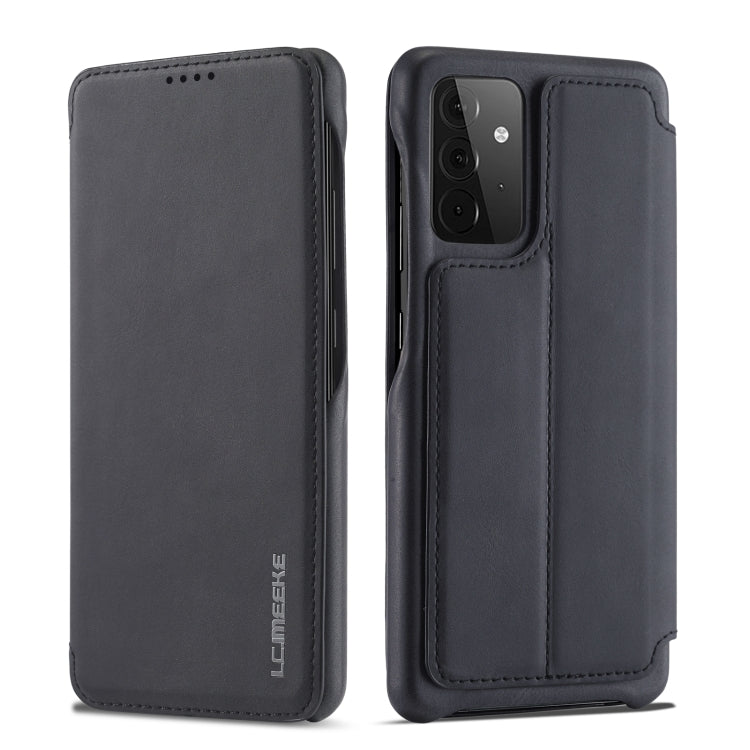 LC.IMEEKE Hon Ancient Series Horizontal Flip Leather Case with Holder & Card Slot, For Samsung Galaxy A52 5G / 4G, For Samsung Galaxy A12 5G, For Samsung Galaxy A72 5G / 4G, For Samsung Galaxy S20 FE, For Samsung Galaxy A72 5G / 4G5G                   ... For Samsung Galaxy A52 5G 4G Black