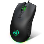 HXSJ A883 7 Keys 6400DPI RGB Light Mechanical Gaming Wired Mouse – Durable Build, Easy to Use