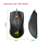 HXSJ A883 7 Keys 6400DPI RGB Light Mechanical Gaming Wired Mouse – Durable Build, Easy to Use