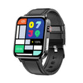 E86 1.7 inch TFT Color Screen IP68 Waterproof Smart Watch, Support Blood Oxygen Monitoring / Body Temperature Monitoring / AI Medical Diagnosis, Style: Leather Strap, Leather Strap(Black), Leather Strap(Brown) Leather Strap(Black) Black