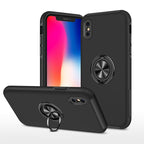 PC + TPU Shockproof Magnetic Protective Case with Invisible Ring Holder, For iPhone XS / X, For iPhone XR, For iPhone XS Max, For iPhone 11 For iPhone XS X Black